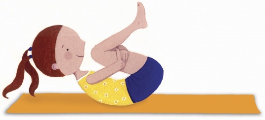 clip art image of a girl stretching