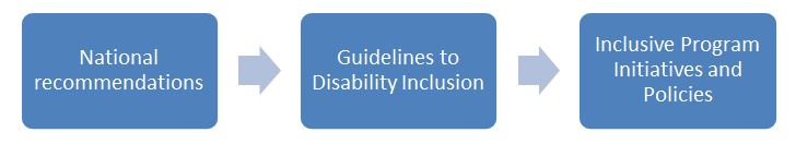 infographic outlining the disability inclusion policy guidelines