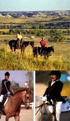 Individuals with and without disabilities horseback riding
