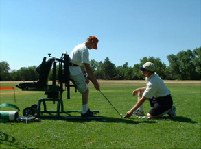 Stationary devices for use on the practice range