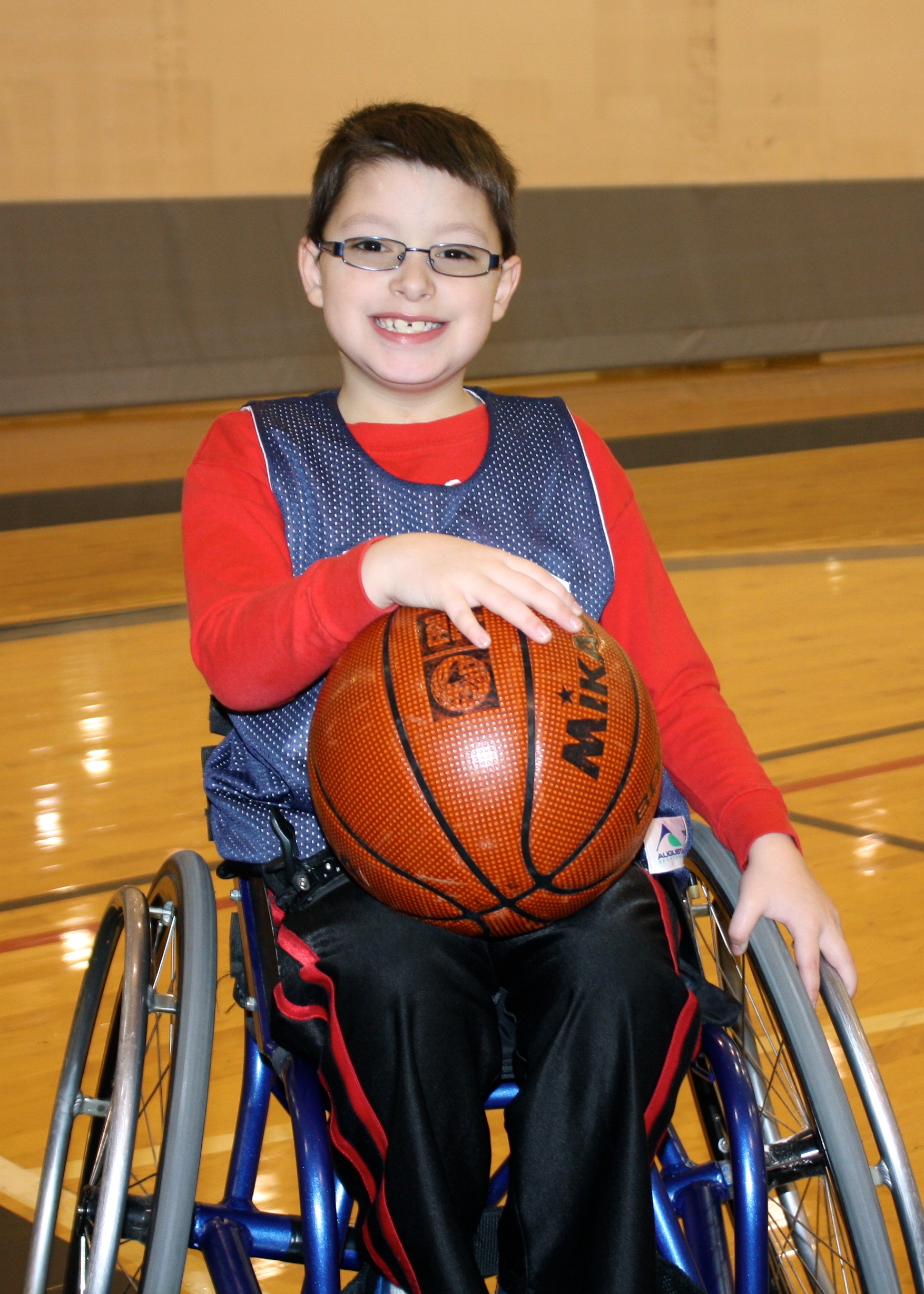 Seth is a young wheelchair basketball player