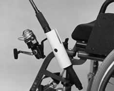 Attachable rod holder mounted on a wheelchair