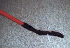 Photo of the type of stick used in wheelchair hockey