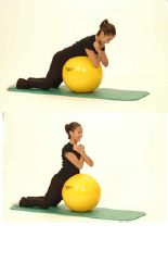 A demonstration of the Back Extension using the exercise ball.