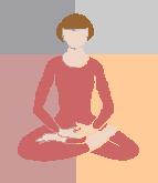 Graphic of a woman performing yoga