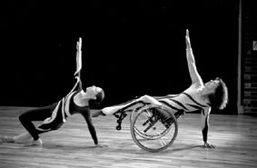 Wheelchair Dance Sport dance couple.