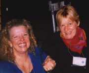 Two adult women attending a holistic wellness program