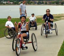 Youths with disabilities  handcycling