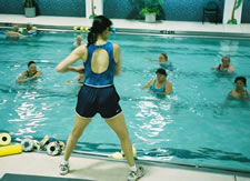 Water exercise class
