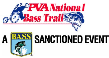 PVA National Bass Trail: A Bass Sanctioned Event Logo showing a wheelchair user and bass