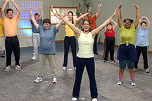 Group of people doing exercise