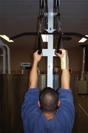 Man working out in Fitness center