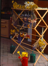 Drying rack used to dry flowers