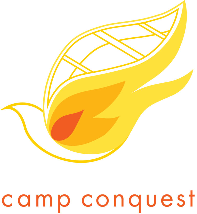 Camp Conquest Logo   300DPI    color in Paint 768x831