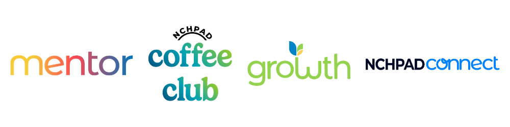 NCHPAD MENTOR, Coffee Club, GROWTH, and NCHPAD Connect logos